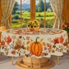 CHIC CRATE Fall Tablecloth Autumn Leaves Fall Printed Wrinkle Resistant Tablecloth, Holiday Table Cover Home Decor - 4 of 4