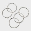 Rhinestone Bracelet Set 5pc - Wild Fable™ Silver - 2 of 3