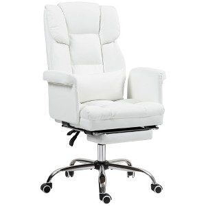 NicBex PU Leather Adjustable Height Swivel Executive Office Chair with Footrest and Lumbar Support for Work Study - 1 of 4