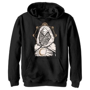 Boy's Marvel: Moon Knight Mask Cutout Pull Over Hoodie - 1 of 4