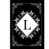 Briarwood Lane Double Sided House Flag 40x28 For Outdoor Black and White Monogram L House Flag - 3 of 4