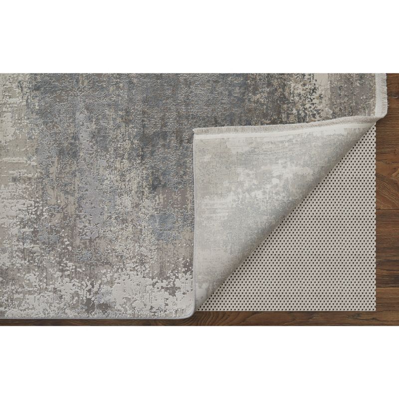 Cadiz Modern Abstract Taupe/Gray/Silver Area Rug, 4 of 10