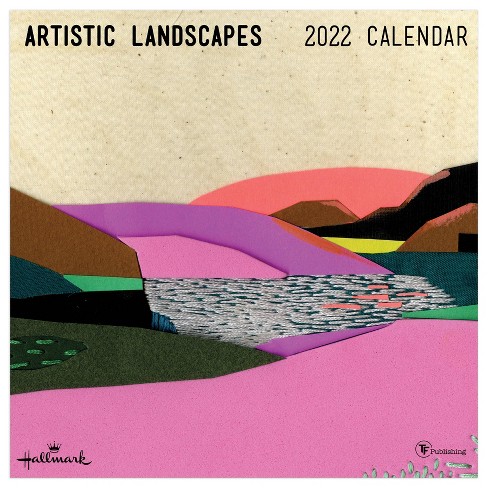 2022 Wall Calendar Artistic Landscapes - The Time Factory : Target
