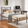 VECELO Metal Platform Bed with Wood Headboard and Footboard - 2 of 4