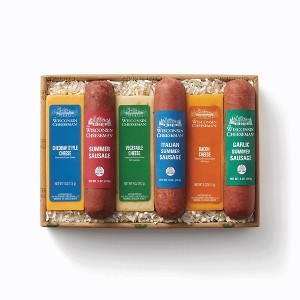 The Wisconsin Cheeseman 6-Piece Meat & Cheese Gift Set, 27 oz. - 1 of 1
