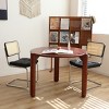 Set of 2 Dining Chairs Upholstered Dinner Chairs Rattan Armless Chairs with Padded Seat, Velvet/Faux Leather - Modernluxe - 2 of 4