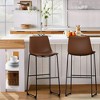 Dovelina 29" Modern PU Leather Barstool Counter Stool Set of 2 - 4 of 4