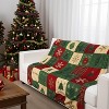 Christmas Flannel Blanket Throw Red Green Checkered Blanket Christmas Tree Snowflake Soft Fuzzy Cozy Throw for Couch Bedroom Christmas Gift. - 4 of 4