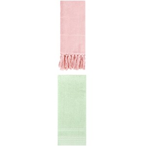 REGALWOVEN 2 Packs Striped and Tassels Hand Towels for Bathroom 14" x 30" - 1 of 4