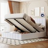 Okak Platform Bed Frame with Upholstered with a Hydraulic Storage System Strong Wood Slats No Box Spring Needed Easy Assembly - 2 of 4