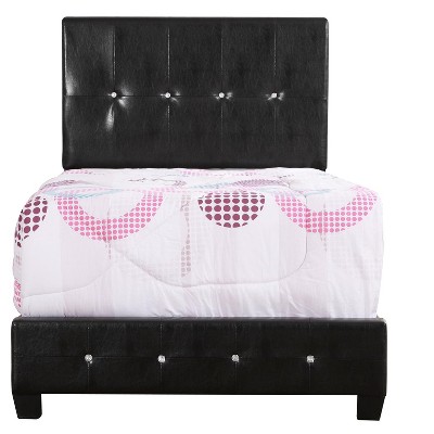 Passion Furniture Nicole Black Twin Panel Beds : Target