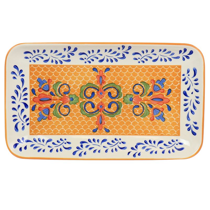 Laurie Gates Hand Painted Tierra Stoneware Serving Platter, 1 of 13