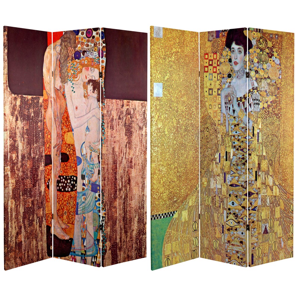 Photos - Other Furniture 6' Tall Double Sided Works Of Klimt Room Divider Bloch Bauer/Three Ages Of