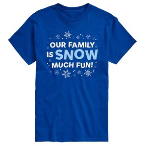Men's - Instant Message - Family Snow Much Fun Short Sleeve Graphic T-Shirt - 1 of 4