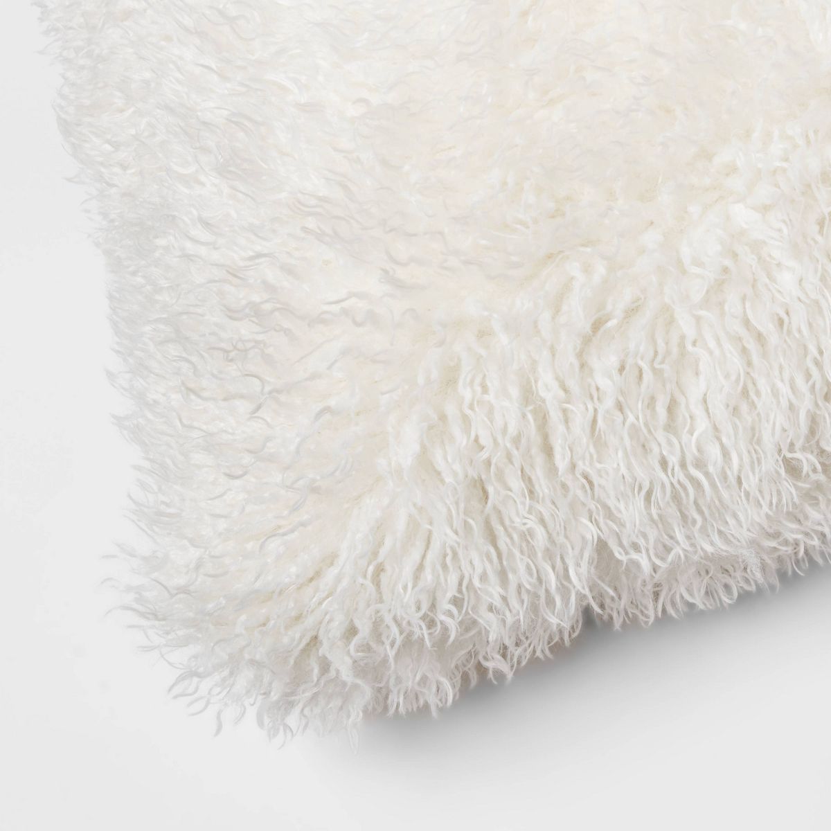Euro Faux Mongolian Fur Decorative Throw Pillow - Threshold™ - thumbnail 8
