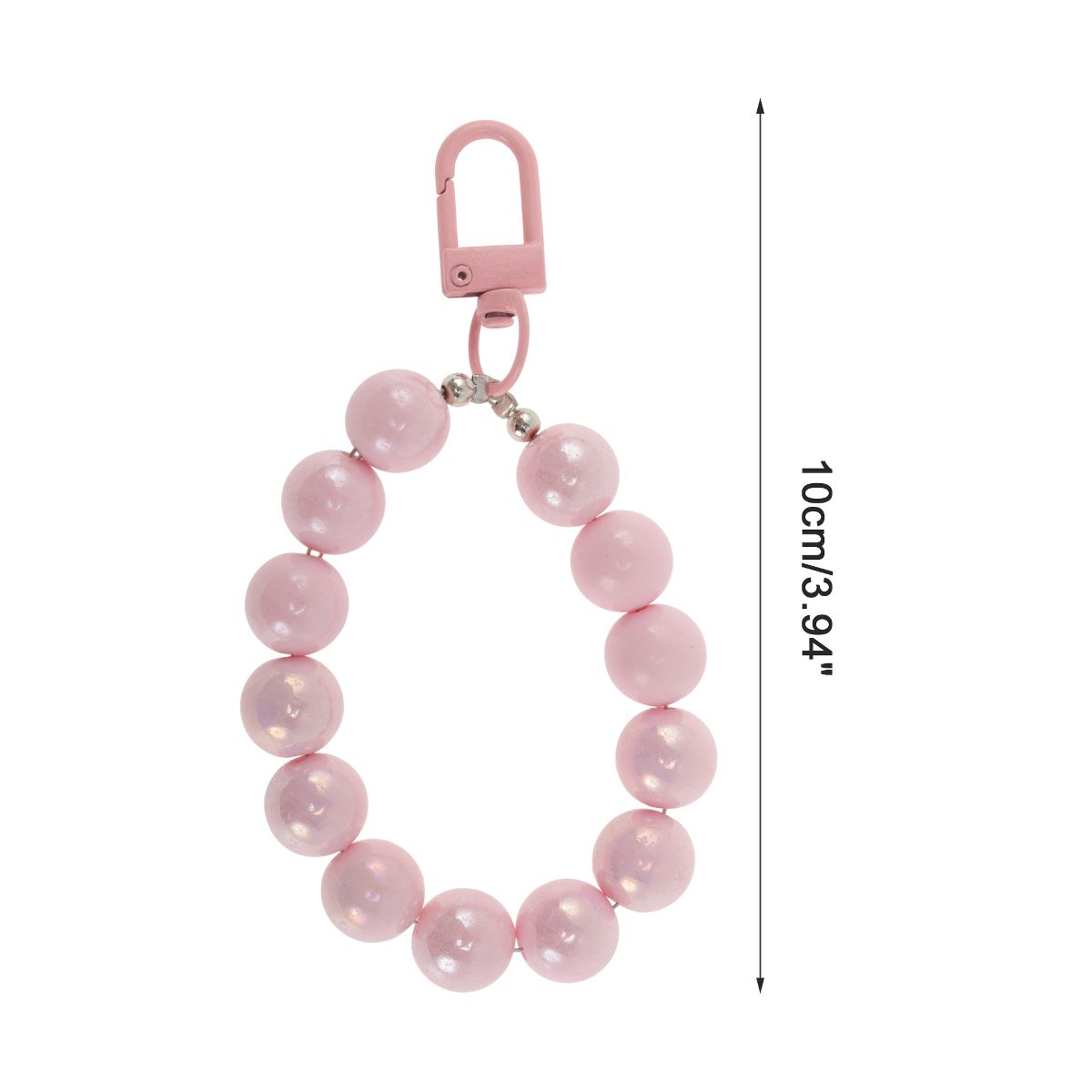 Unique Bargains Electroplated Beads Phone Charm Pink 1 Pc - thumbnail 3