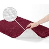 Home Mart Goods Large 2 Piece Burgundy Microfiber Soft Thick Plush Bath Mat Set - 4 of 4