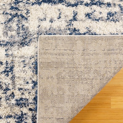 Myra Blue 6' x 9' Rectangular Shag Synthetic Area Rug