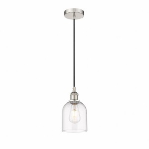 Bella - 1 Light Cord Hung Mini Pendant In Industrial Style-9.5 Inches Tall and 5.5 Inches Wide - 1 of 1