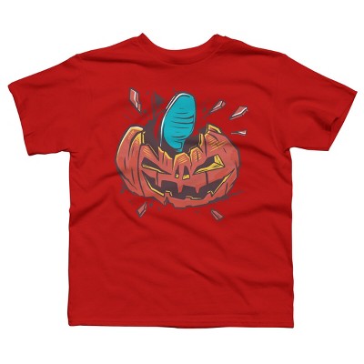Boy's Design By Humans Halloween smashed pumpkin By BlackBerry55 T-Shirt