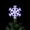 Northlight 14.75" LED Lighted Clip-On Snowflake Christmas Tree Topper, White Lights - image 3 of 4