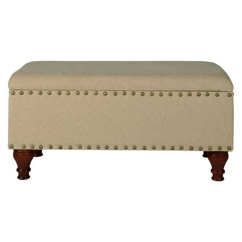 Large Rectangle Storage Bench with Nailhead Trim - HomePop, 1 of 11