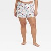 Women's Lace Trim Boxer Pajama Shorts - Colsie™ - 2 of 3