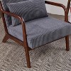 Vatros Mid-Century Modern Accent Chair,Armchair for Living Room, Beige-Natural Wood - 2 of 4