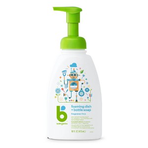 Babyganics Foaming Dish & Bottle Soap, Fragrance Free- 16fl oz - 1 of 4