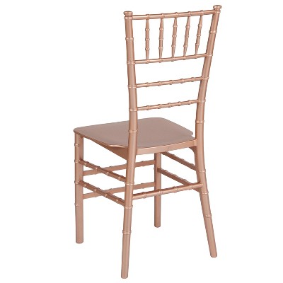 Rose Gold Resin Chiavari Armless Stacking Chair