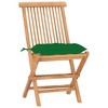 vidaXL 3 Piece Folding Patio Dining Set with Cushion Solid Teak Wood - 3 of 4