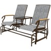 Outsunny Outdoor 2-Person Glider Bench with Table, Outside Breathable Mesh Swing Chair for Patio, Garden, Backyard, Porch - 4 of 4