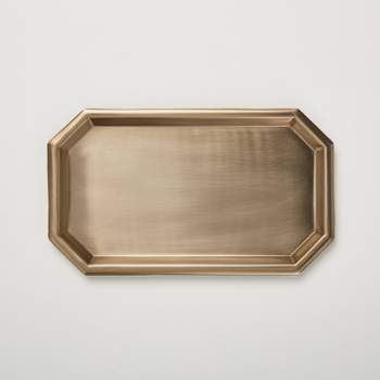 Large Metal Desk Accessory Tray Brass Finish - Hearth & Hand™ with Magnolia