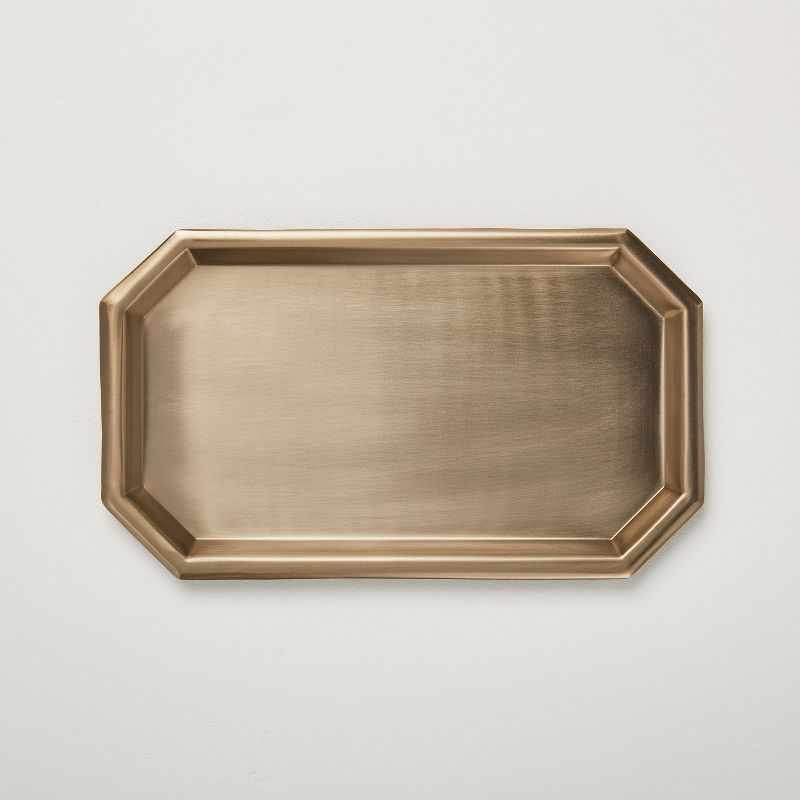Large Metal Desk Accessory Tray Brass Finish - Hearth &#38; Hand&#8482; with Magnolia, 1 of 5