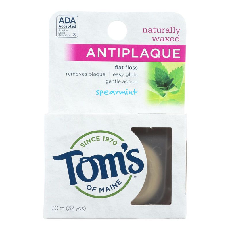 Tom's Of Maine Naturally Waxed Antiplaque Flat Floss Spearmint - Case of 6/32 yd, 2 of 6