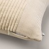 18"x18" Variegated Corduroy Decorative Pillow Cover Beige - Hearth & Hand™ with Magnolia: Cotton Velvet, Farmhouse Style - 4 of 4