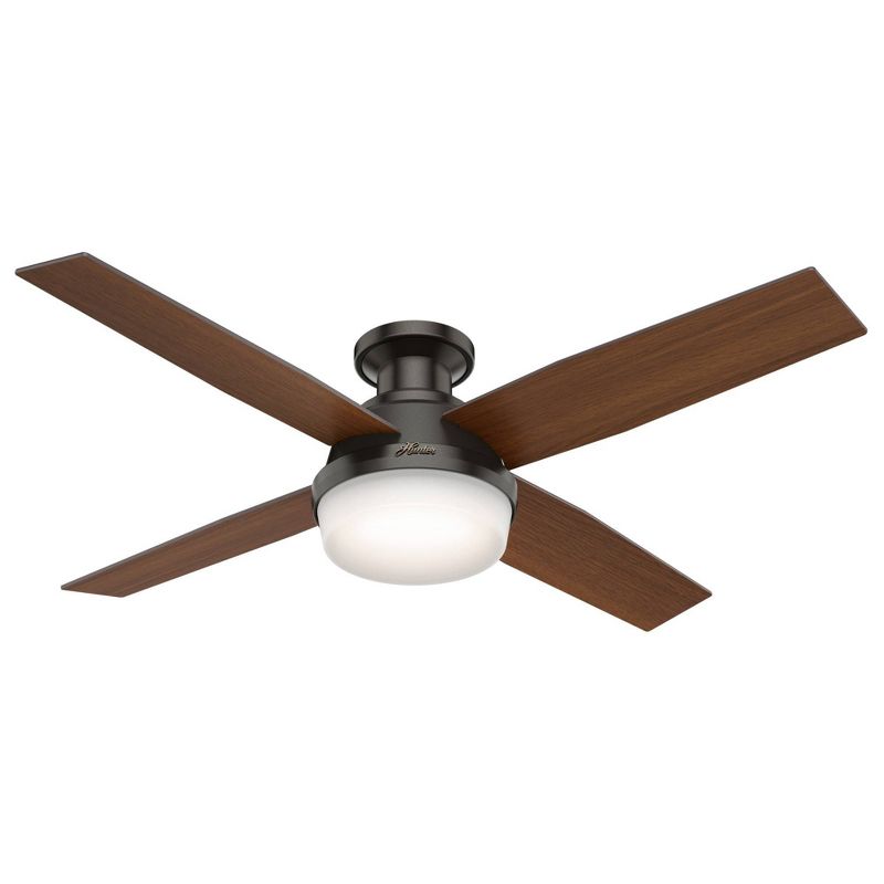 52" Dempsey Low Profile Ceiling Fan with Remote (Includes LED Light Bulb) - Hunter Fan, 4 of 11