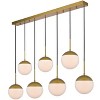 Elegant Lighting Eclipse 7 Lights Brass Pendant With Frosted White Glass - image 2 of 4