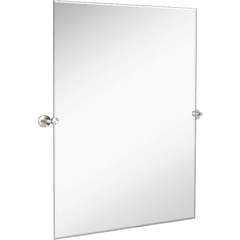 Hamilton Hills 20" x 30" Frameless Pivot Mirrors with Bronze Rounded Wall Brackets, 1 of 6