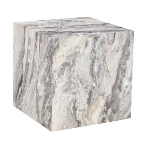 LIVAREEmlen Elevate your living space with this modern MDF coffee table,which showcases gray textured patterns.It is characterized by stylish design - 1 of 4