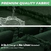 LunaLulinlk Dark Green Boho Shower Curtain with Hooks - 4 of 4