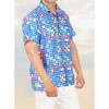 LA LEELA Mens Hawaiian Short Sleeve Button Down Shirt Men's Summer Shirts Casual Beach Vacation Hawaii Island Shirts for Men Funny - image 2 of 4