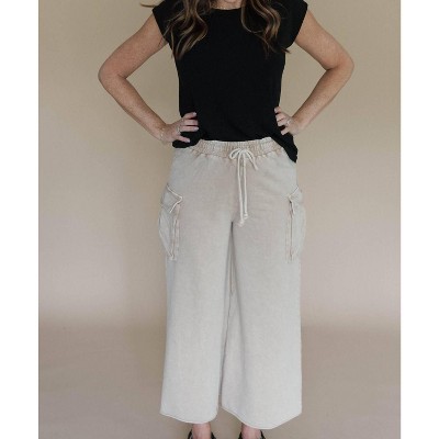 Women's Clara Mineral Wash Cargo Pants - Easel