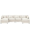GDFStudio Oshan 130.71" Modern 4-Seater Wooden Chenille Upholstered Sectional Sofa with Movable Ottomans - 4 of 4