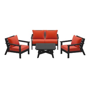 WestinTrends Avalon Outdoor 5-Piece Modular Sectional Patio Furniture Sofa Set - 1 of 4