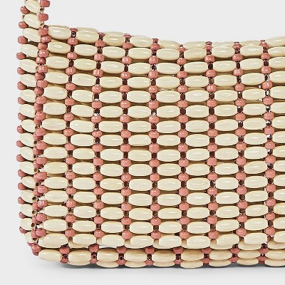 Universal Thread Wood Bead Shoulder Bag - Universal Thread™ Brown/Pink — фото 5