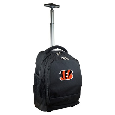 NFL Cincinnati Bengals Premium Wheeled Backpack - Black