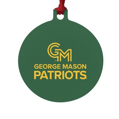 George Mason University Primary Logo Aluminum Holiday Christmas Tree Ornament
