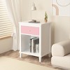 KTMBDW 26.77''H Rustic Farmhouse Bedroom Nightstand with 1 Drawers and an Open Cubby, Wooden Bedside Table for Bedroom, Office, or Living Room - 2 of 4