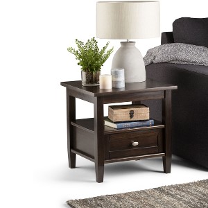 PAGED Vintage Style 2-Tier Small Coffee Table with Storage Shelf & Drawer,Mid-Century Nightstand End Table for Living Room,Bedroom - 1 of 4